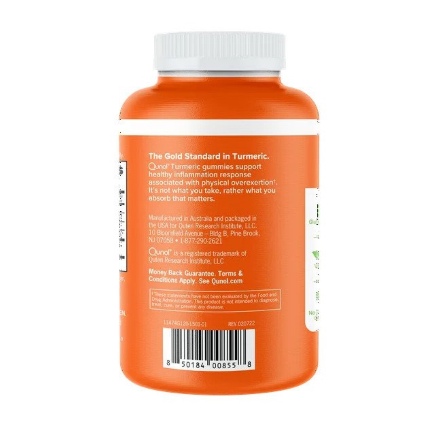 slide 2 of 2, Qunol Turmeric Curcumin Gummies, Ultra High Absorption, Joint Support Herbal Supplement, 120 ct; 500 mg