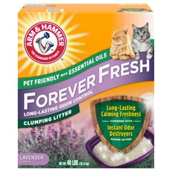 ARM & HAMMER Forever Fresh Clumping Cat Litter Lavender, MultiCat 40lb, Pet Friendly with Essential Oils
