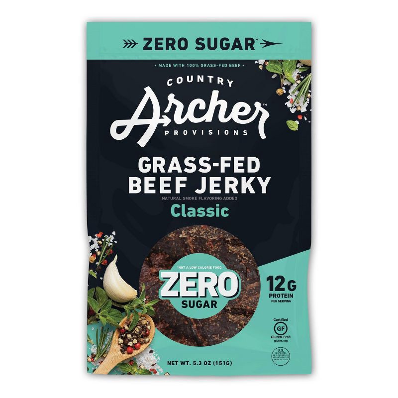 slide 1 of 4, Country Archer Jerky Co. Country Archer Zero Sugar Original Beef Jerky - 5.3oz, 5.3 oz