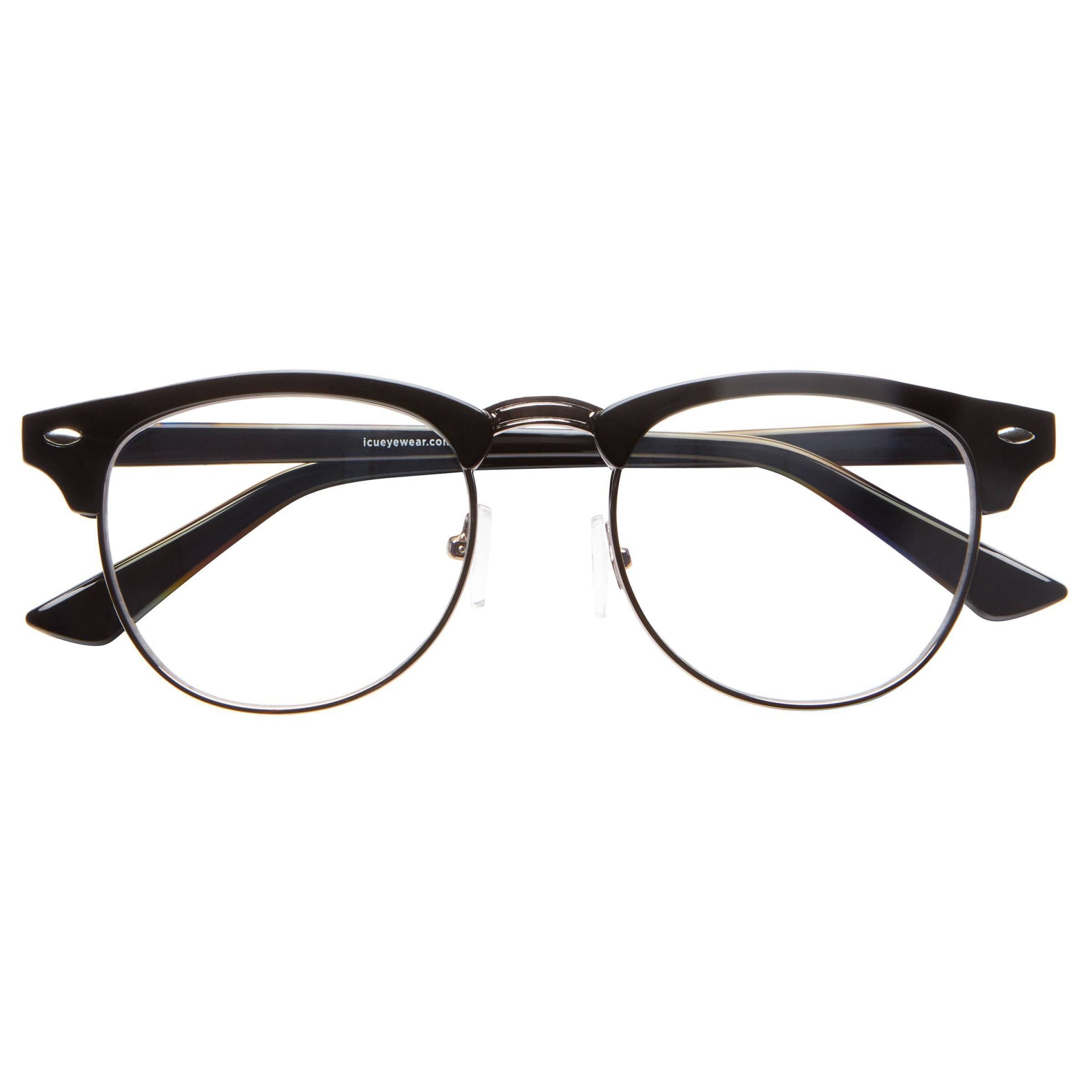 slide 1 of 5, ICU Eyewear Screen Vision Blue Light Filtering Retro Glasses - Black, 1 ct