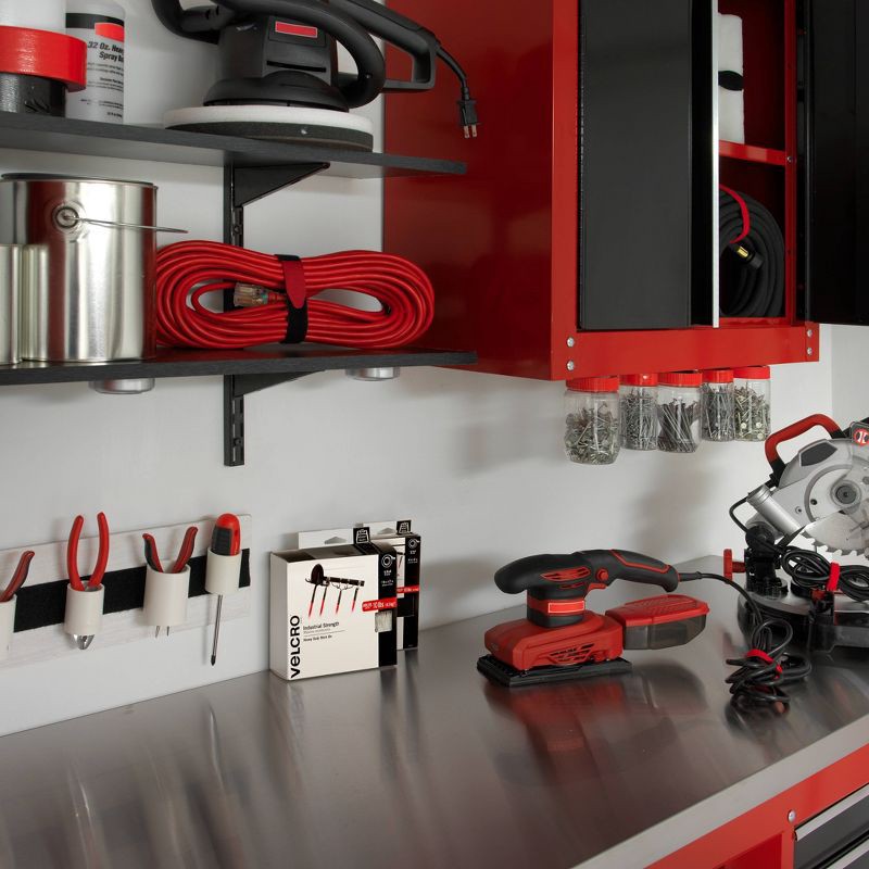 slide 9 of 13, VELCRO 4'x2'' Industrial Strength Tape Indoor and Outdoor Use Superior Holding Power on Smooth Surface White, 1 ct