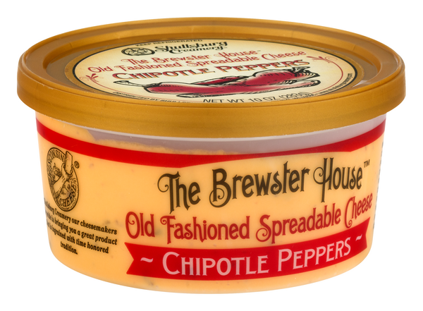 slide 1 of 1, Shullsburg Creamery The Brewster House Old Fashioned Spreadable Cheese Chipotle Peppers, 10 oz