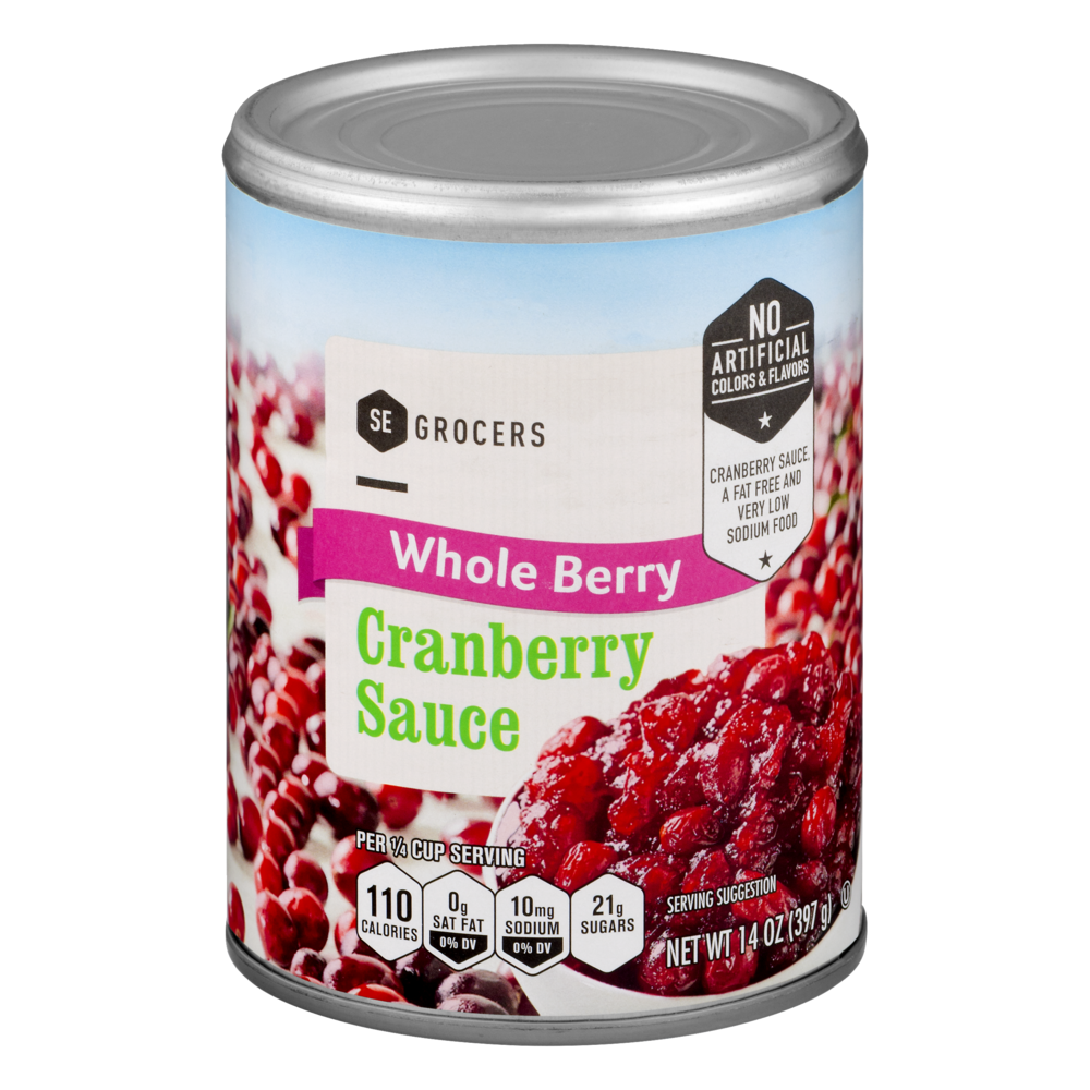slide 1 of 1, SE Grocers Cranberry Sauce Whole Berry, 14 oz