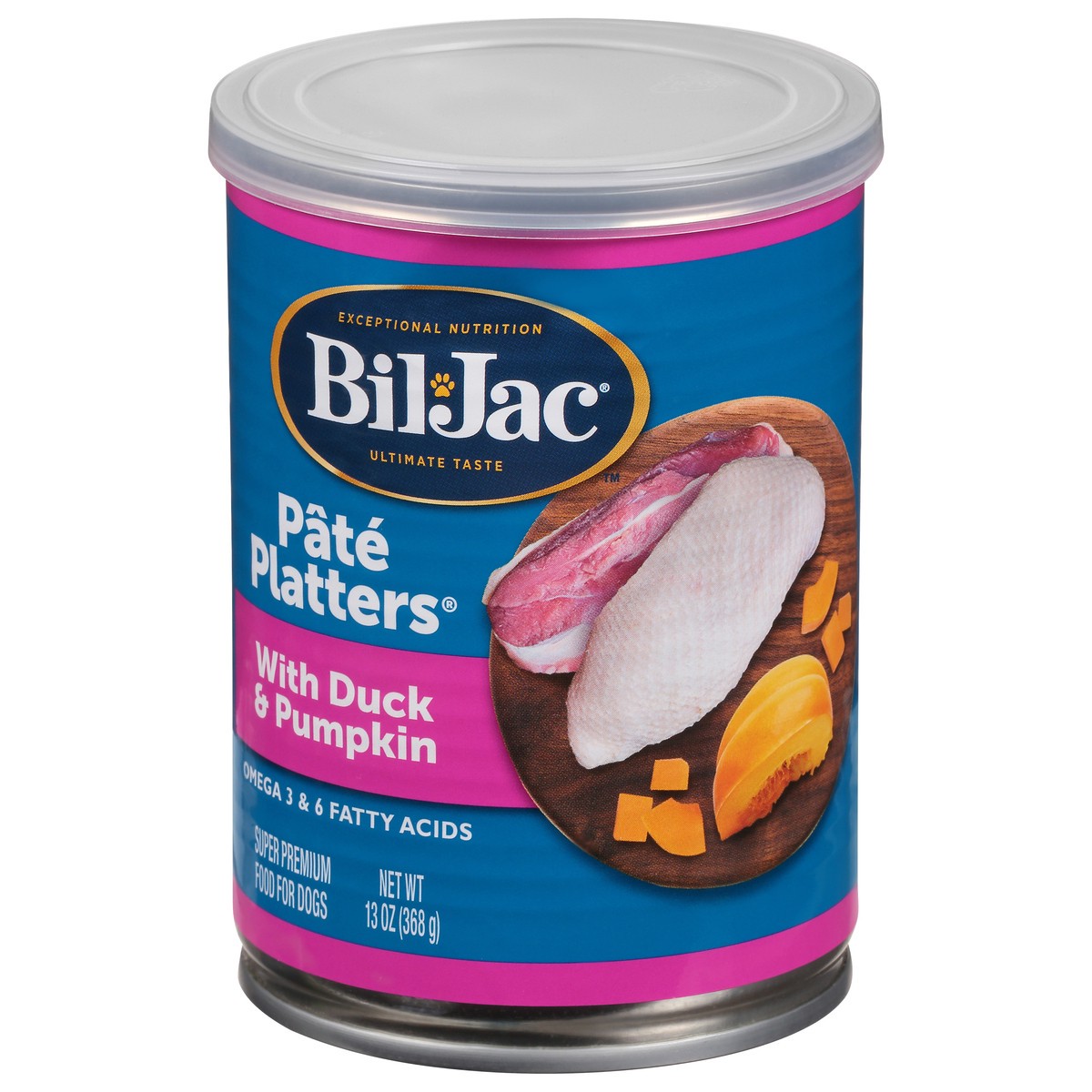 slide 3 of 9, Bil-Jac Pate Platters Super Premium Food for Dogs with Duck & Pumpkin 13 oz, 13 oz