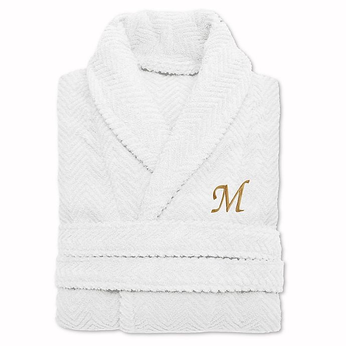 slide 2 of 5, Linum Home Textiles Small/Medium Herringbone Unisex Turkish Cotton Bathrobe - White, 1 ct