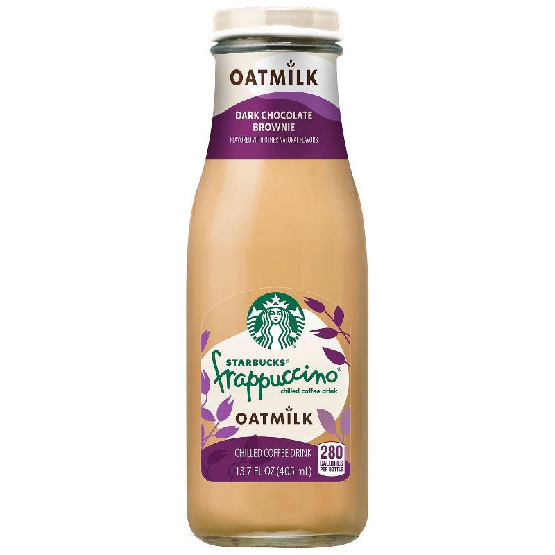 slide 1 of 3, Starbucks RTD Starbucks Frappuccino Oatmilk Dark Chocolate Brownie Coffee Drink - 13.7 fl oz Bottle, 13.7 fl oz