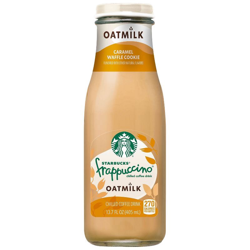 slide 1 of 3, Starbucks RTD Starbucks Frappuccino Oatmilk Caramel Waffle Cookie Coffee Drink - 13.7 fl oz Bottle, 13.7 fl oz
