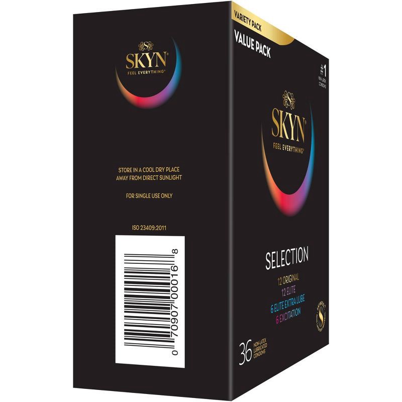 slide 6 of 9, SKYN LifeStyles Selection Non-Latex Lubricated Condoms - 36ct, 36 ct