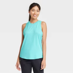 Women's Essential Racerback Tank Top - All in Motion Neon Blue M