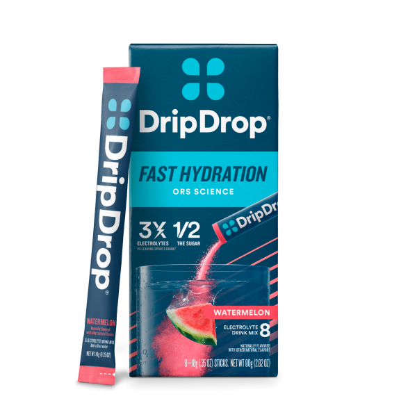 slide 11 of 17, DripDrop Watermelon Electrolyte Drink Mix 8 - 10 g Sticks, 8 ct