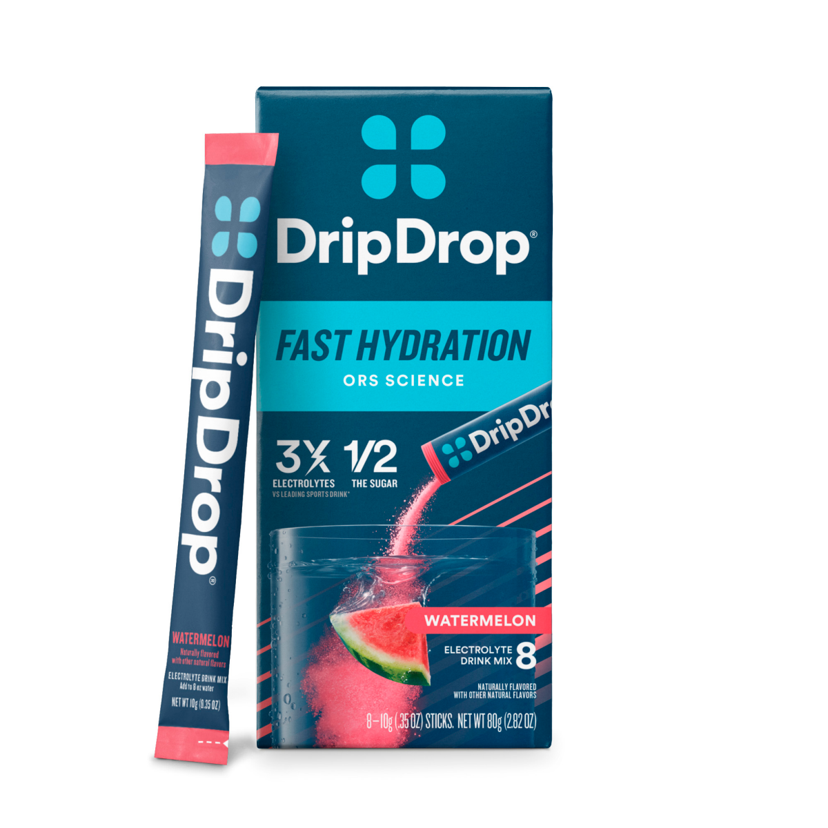 slide 12 of 17, DripDrop Watermelon Electrolyte Drink Mix 8 - 10 g Sticks, 8 ct