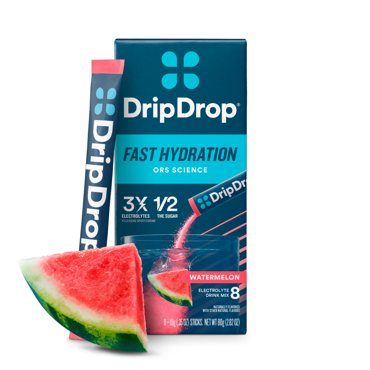 slide 1 of 17, DripDrop Watermelon Electrolyte Drink Mix 8 - 10 g Sticks, 8 ct