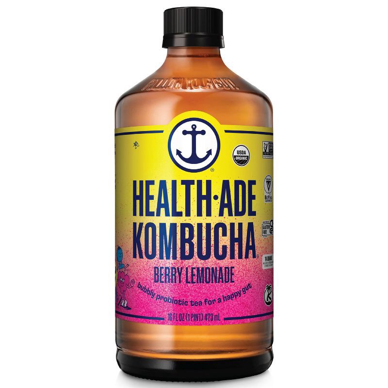 slide 1 of 9, Health-Ade Berry Lemonade Kombucha - 16 fl oz, 16 fl oz