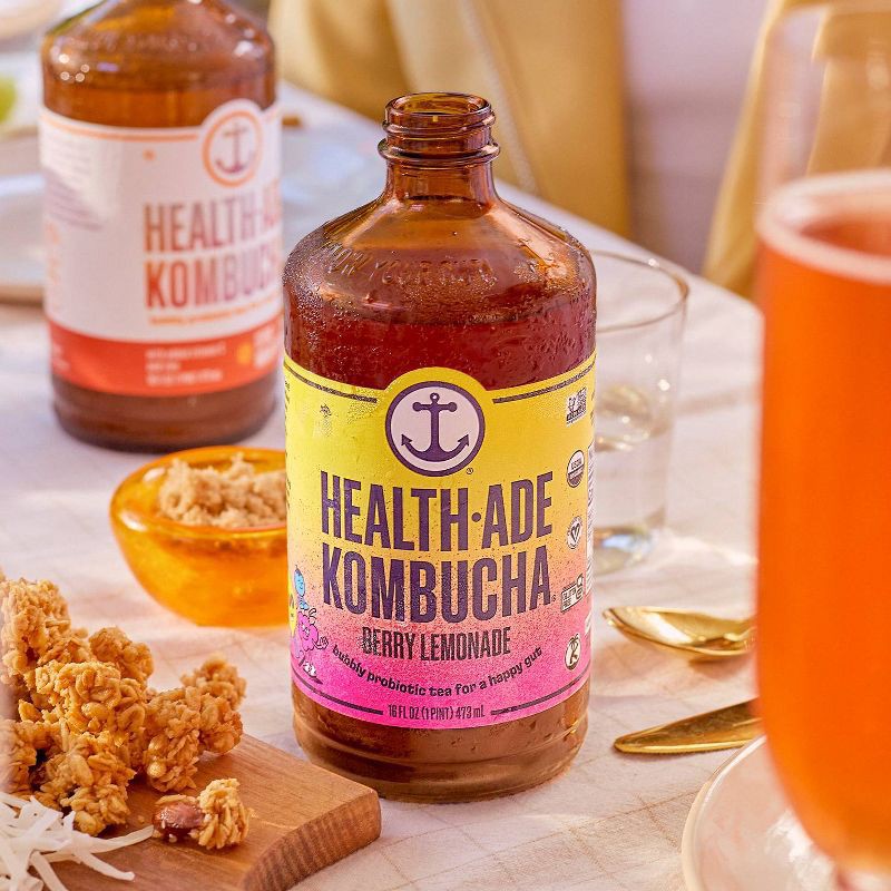 slide 4 of 9, Health-Ade Berry Lemonade Kombucha - 16 fl oz, 16 fl oz