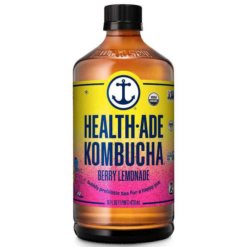 slide 1 of 9, Health-Ade Berry Lemonade Kombucha - 16 fl oz, 16 fl oz