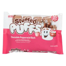 Stuffed Puffs Chocolate Peppermint Bark Filled Marshmallows - 8.6 oz