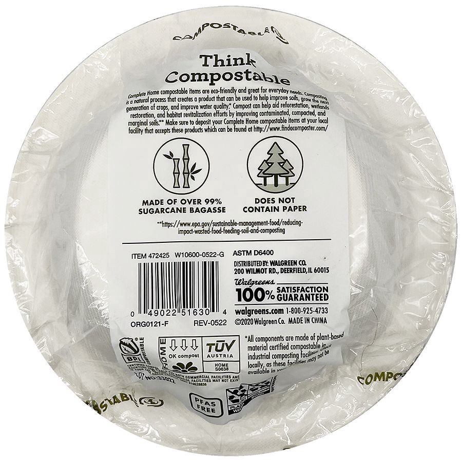 slide 2 of 2, Complete Home Compostable Plates, 20 ct