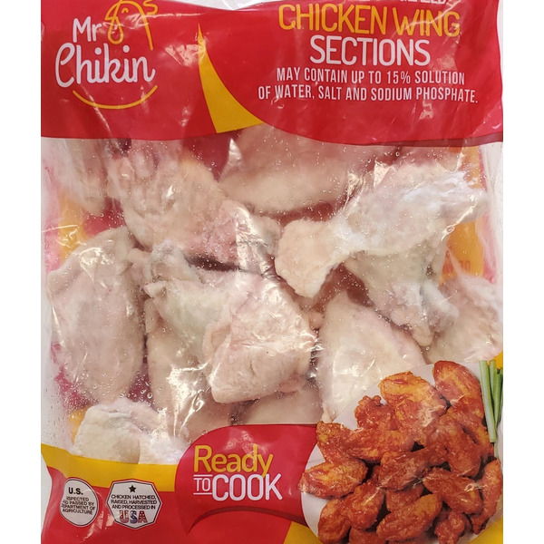 slide 1 of 1, Mr Chikin Frozen Chicken Wings, 3 lb