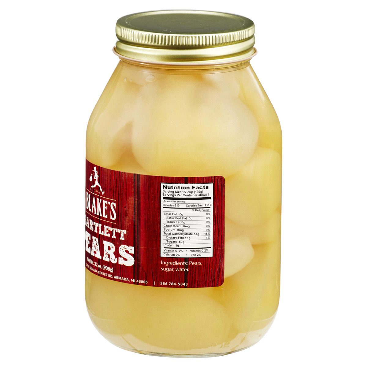 slide 3 of 3, Blake's Orchard Canned Pears, 32 oz