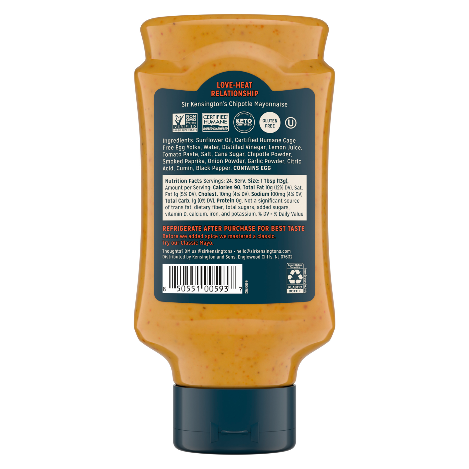 slide 7 of 8, Sir Kensington's Chipotle Mayo Mayonnaise, 12 fl oz