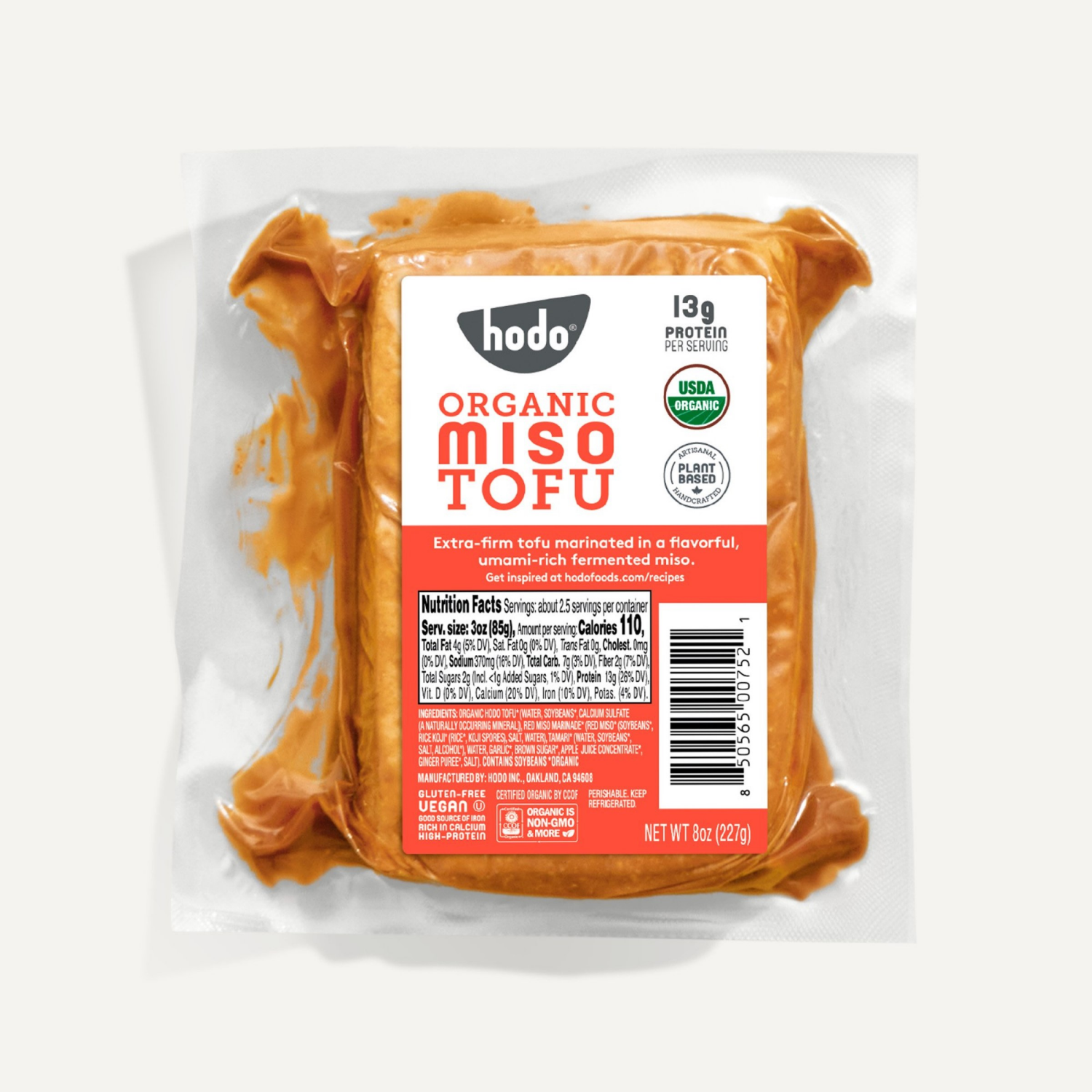 slide 1 of 1, Hodo Organic Miso Extra Firm Tofu - 8 OZ, 8 oz