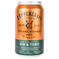 Coppercraft Distillery Gin & Tonic 