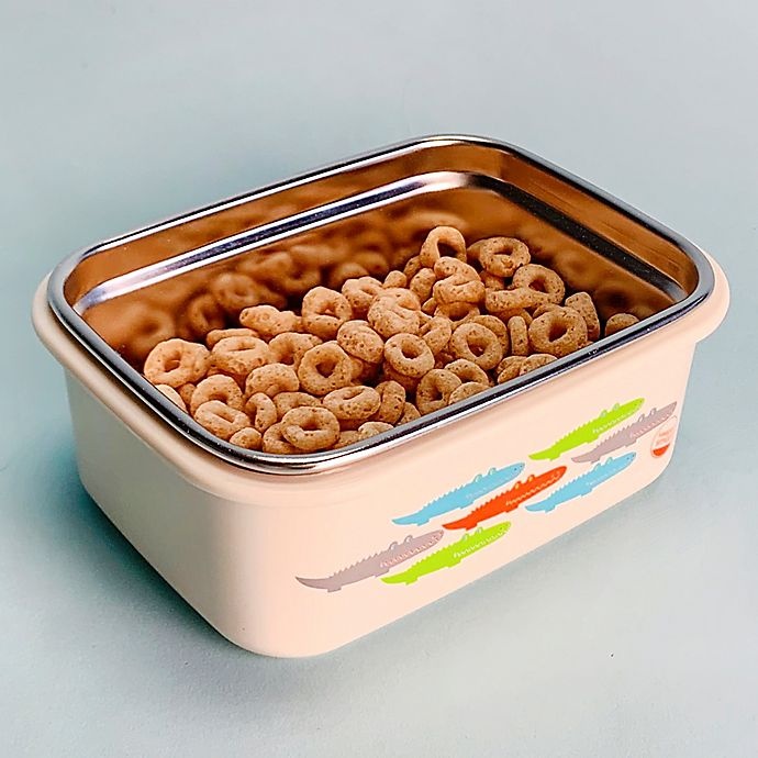 slide 11 of 11, Innobaby Double-Lined Stainless Bento Snack Box - Blue, 15 oz