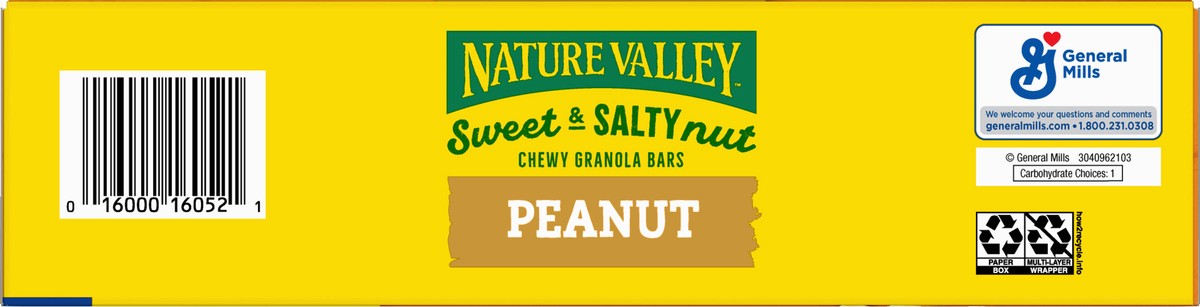 slide 8 of 9, Nature Valley Granola Bars, Sweet and Salty Nut, Peanut, 15 Bars, 18 OZ, 1 ct