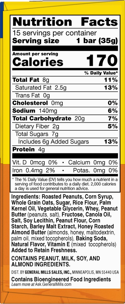 slide 5 of 9, Nature Valley Granola Bars, Sweet and Salty Nut, Peanut, 15 Bars, 18 OZ, 1 ct