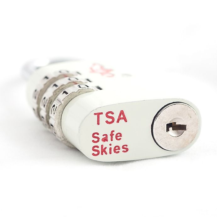 slide 3 of 5, Safe Skies 3-Dial TSA-Recognized Lock - White, 2 ct