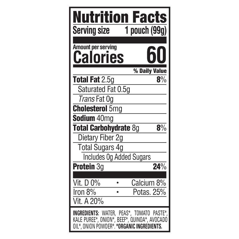 slide 4 of 6, Happy Baby Organics Savory Blends Stage 3 Baby Food Puree, Grass-Fed Beef - 3.5oz, 3.5 oz