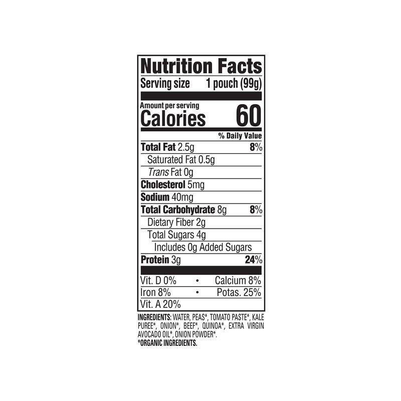 slide 5 of 6, Happy Baby Organics Savory Blends Stage 3 Baby Food Puree, Grass-Fed Beef - 3.5oz, 3.5 oz
