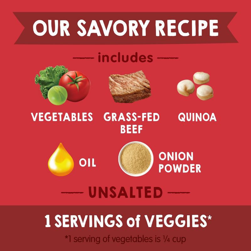 slide 6 of 6, Happy Baby Organics Savory Blends Stage 3 Baby Food Puree, Grass-Fed Beef - 3.5oz, 3.5 oz