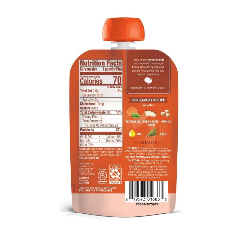 slide 2 of 6, Happy Baby Organics Savory Blends Stage 3 Baby Food Puree - 3.5oz, 3.5 oz