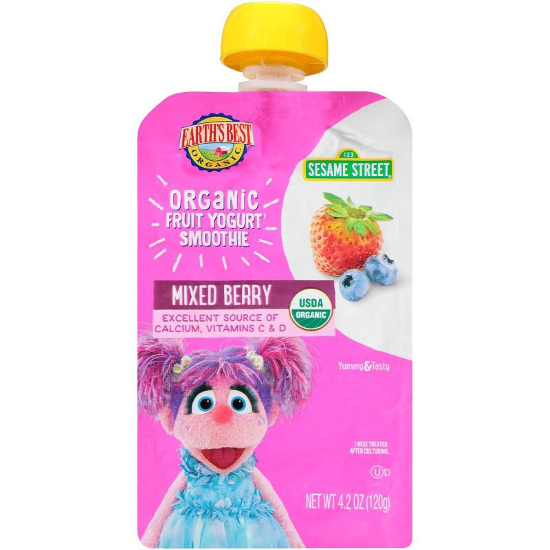 slide 4 of 4, Earth's Best Sesame Street Smoothie Variety Pack Baby Snacks - 33.6oz/8pk, 33.6 oz, 8 ct