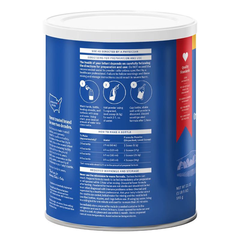 slide 5 of 9, Baby's Only Organic Complete Nutrition Infant Formula Powder - 21oz, 21 oz