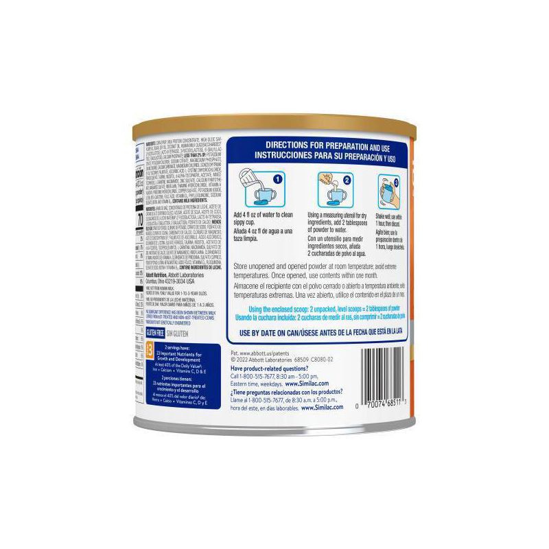 slide 2 of 10, Similac Total Care 360 Go & Grow Sensitive Non-GMO Powder Toddler Formula - 23.3oz, 23.3 oz
