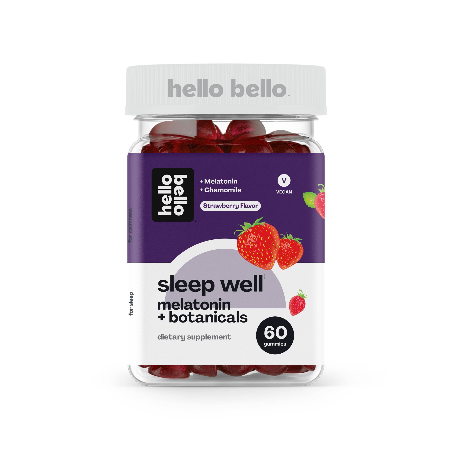 slide 1 of 6, Hello Bello Sleep Well 5mg Melatonin + Botanical Vitamin Gummies - 60ct, 5mg, 60 ct