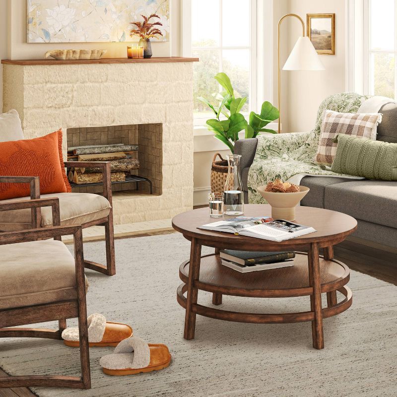 slide 2 of 4, 5'x7' Modern Lines Plush Area Rug Cream - Threshold™, 1 ct