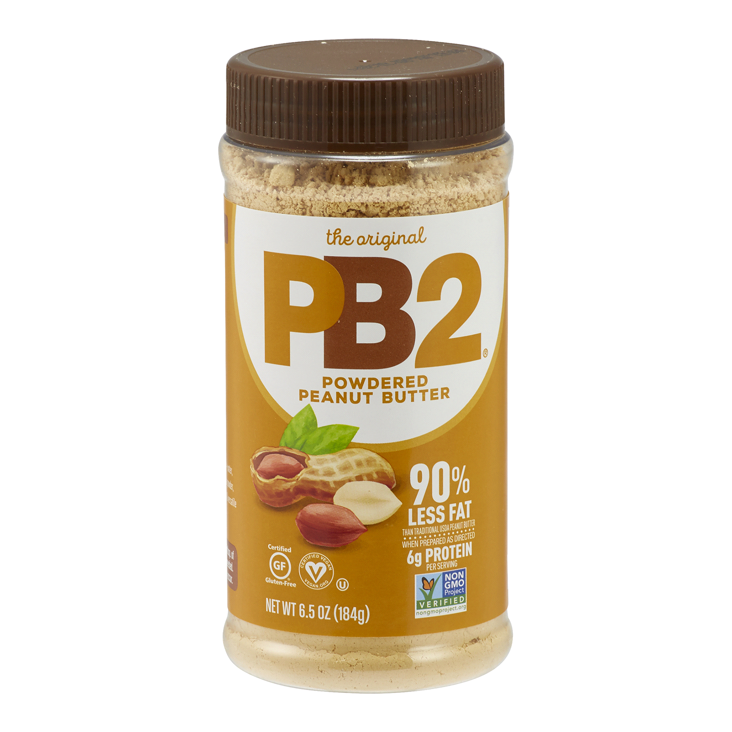 slide 1 of 2, PB2 90% Less Fat Powdered Original Peanut Butter 6.5 oz, 6.5 oz