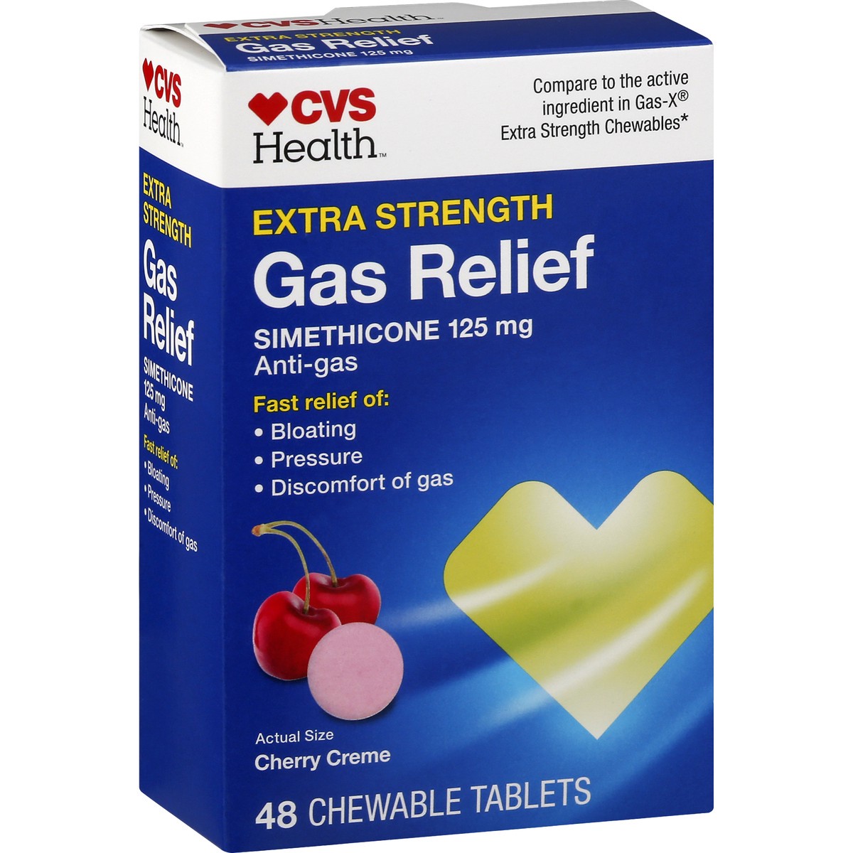 slide 3 of 10, CVS Health Extra Strength Gas Relief, Cherry Crß­E, 48 Ct, 1 ct