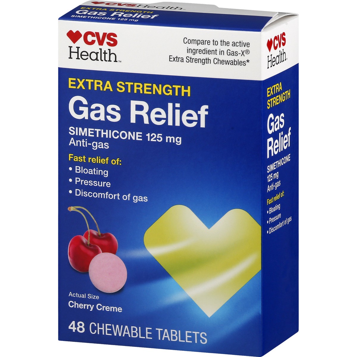slide 7 of 10, CVS Health Extra Strength Gas Relief, Cherry Crß­E, 48 Ct, 1 ct