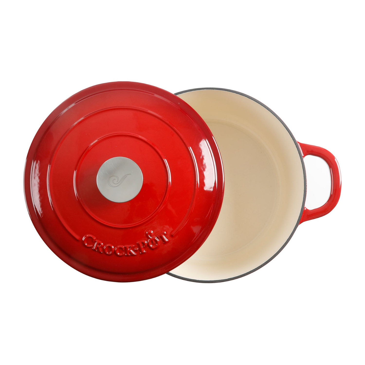 slide 2 of 3, Crock-Pot Artisan Cast Iron, Round Dutch Oven, 5 qt