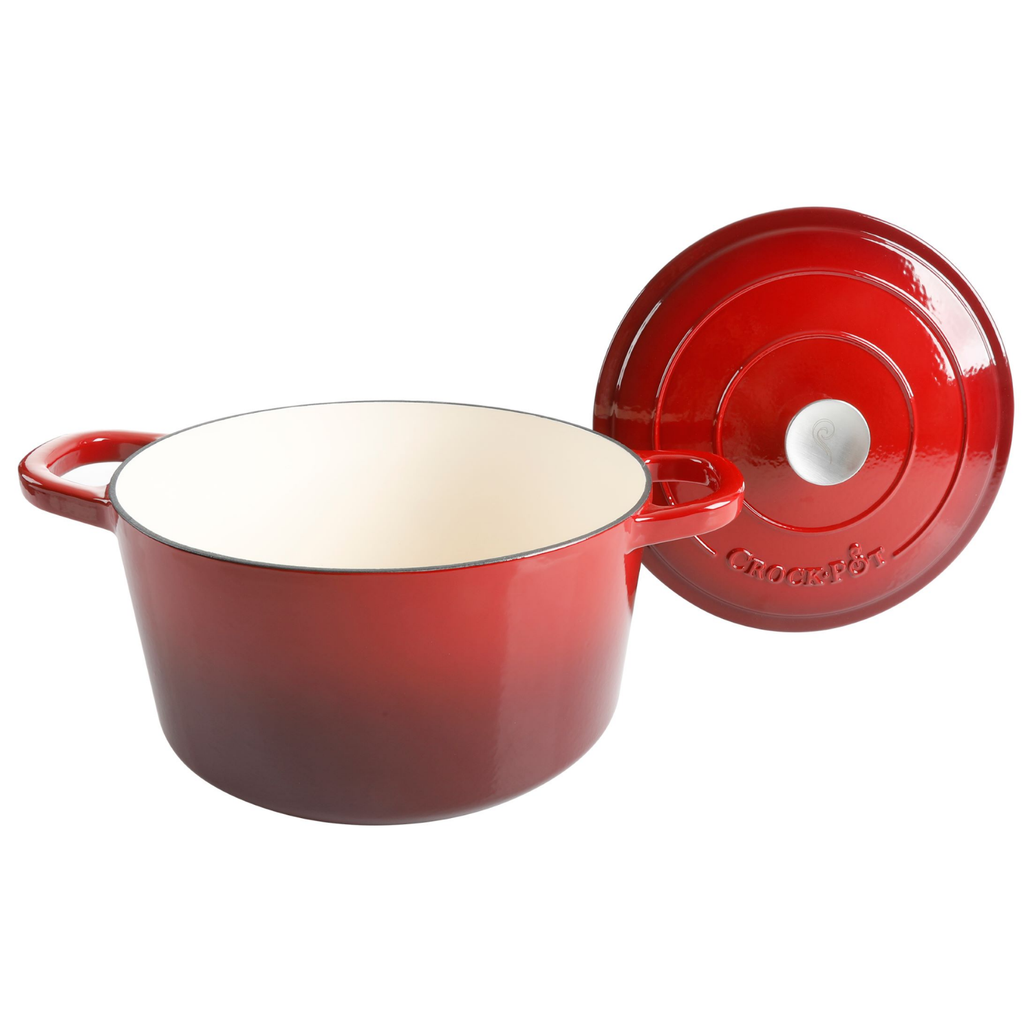 slide 3 of 3, Crock-Pot Artisan Cast Iron, Round Dutch Oven, 5 qt