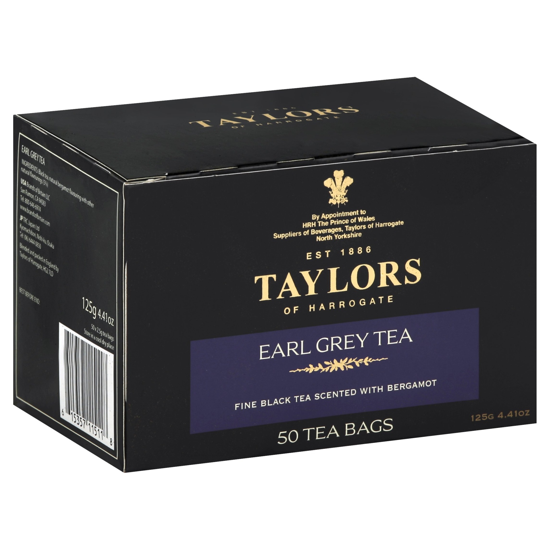slide 1 of 1, Taylors of Harrogate Earl Grey Tea, 50 ct