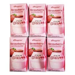 Binggrae Strawberry Flavored Milk Drink - 6 x 6.8 fl oz