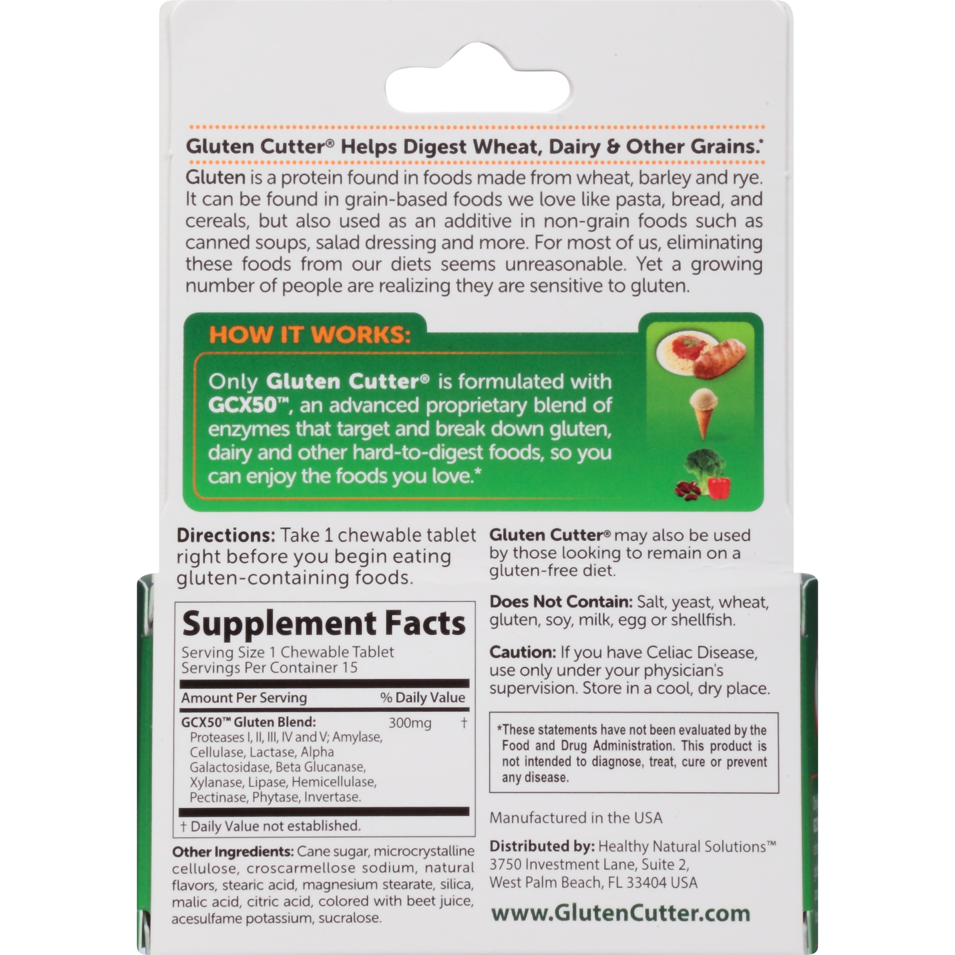 slide 6 of 6, Healthy Digestives Gluten Cutter Dietary Supplement Chewables, 15 ct
