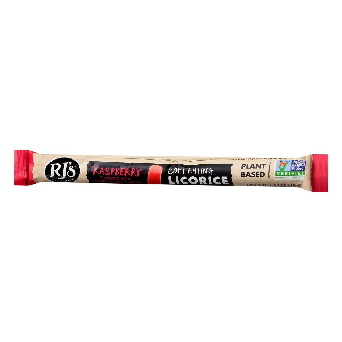 slide 3 of 10, Rjs Licorice Licorice Log Soft Eating Raspberry, 1.4 oz