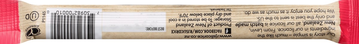 slide 10 of 10, Rjs Licorice Licorice Log Soft Eating Raspberry, 1.4 oz