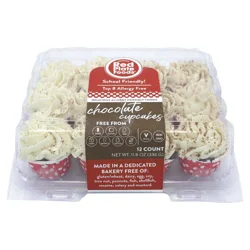 Red Plate Chocolate Mini Cupcakes, 12 Ct, 11.85 Oz